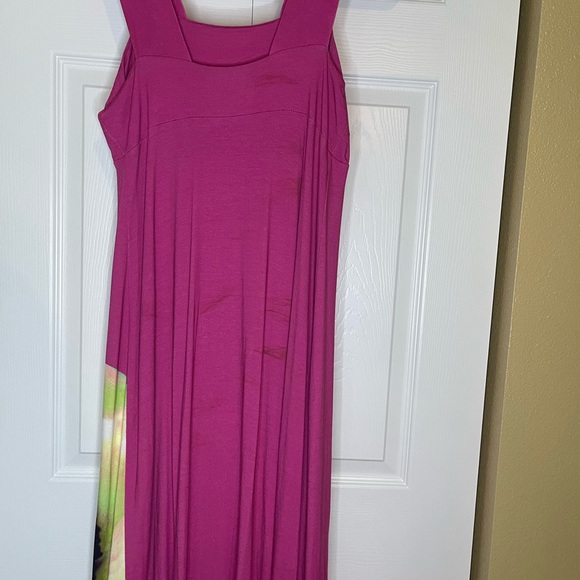 CYNTHIA ROWLEY Pink Tossed Poppies High-Low Sundress - Picture 6 of 14